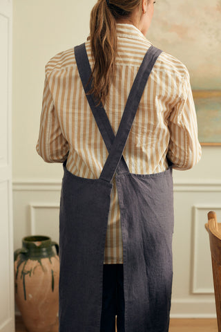 Cross Back Linen Apron