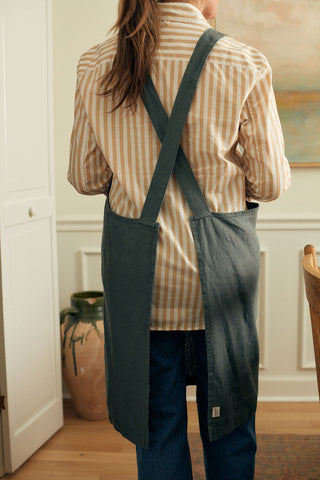 Cross Back Linen Apron