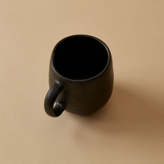 Black Silver 12oz Stoneware Mug